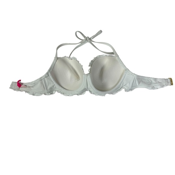 Victoria’s Secret Bikini Swimsuit Top White Lace Eyelet Size 36C - Picture 9 of 9